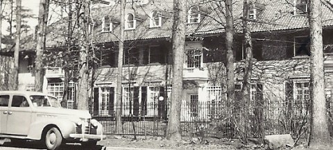 Lyndhurst Lodge 1945 A big mansion with a crescent drive way that became Lyndhurst Lodge
