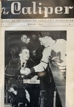 The first issue of Caliper Magazine - A person with a spinal cord injury meets one of the Maple Leafs